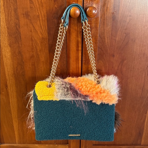 Kurt Geiger Faux Fur Large Kensington Shoulder Bag - Picture 5 of 8